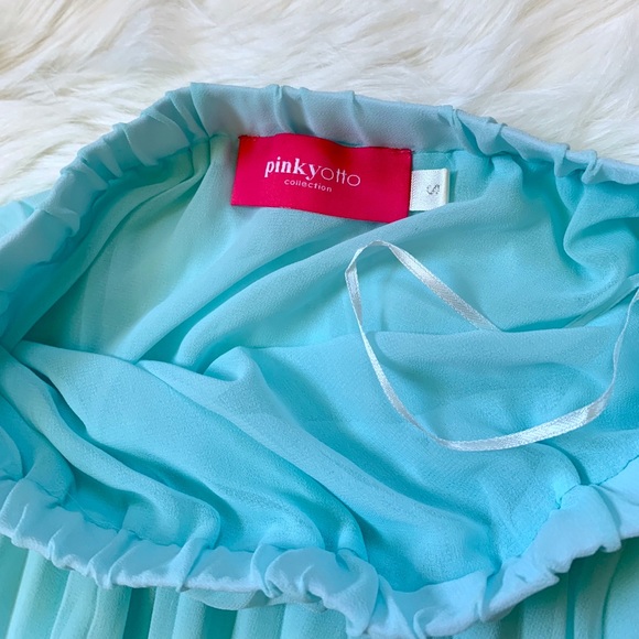 Pinkyotto sky blue hi-low pleated skirt - Picture 3 of 3